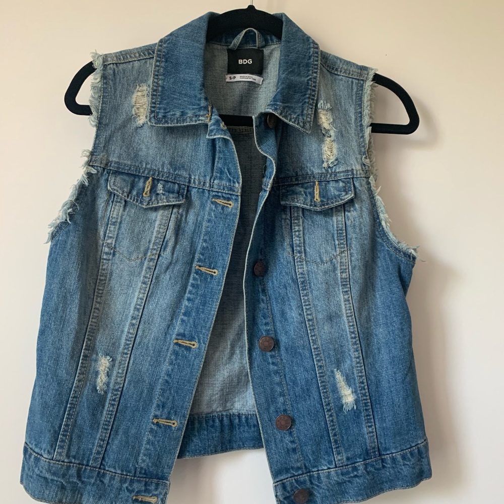 BDG| Urban Outfitters Distressed Denim Vest
